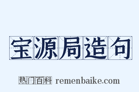 宝源局造句是什么意思的图片
